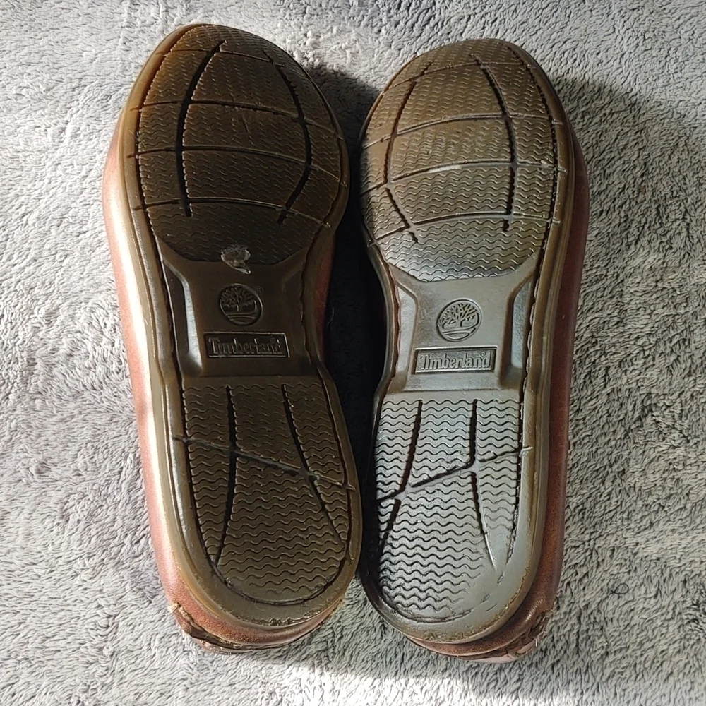 .Timberland Chestnut Brown Leather Boat Shoes Sz 10